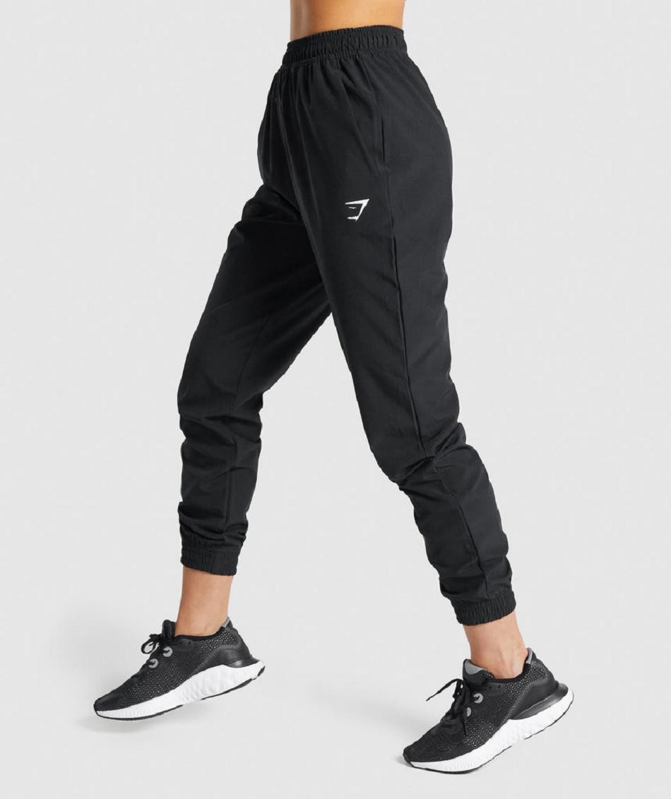 Pantalones Jogger Gymshark Entrenamiento Woven Mujer Negras | CO 2630KOR